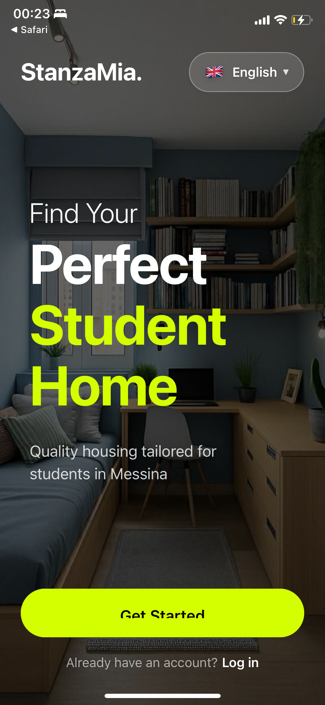 Sunny student room in Milan